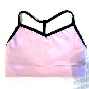 Lavender Sports Bra with Black Trim